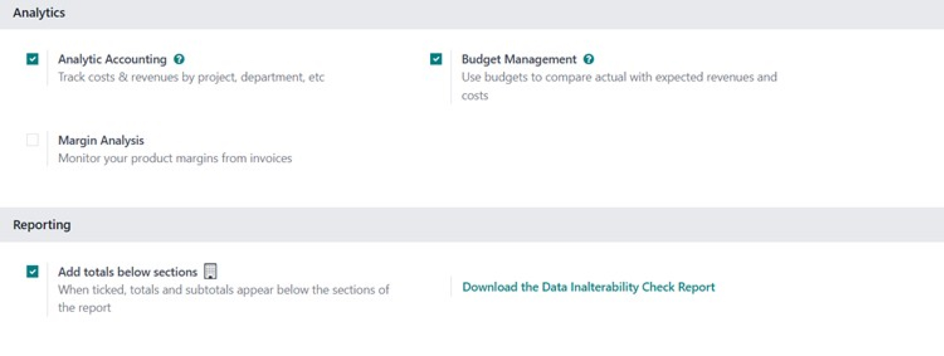Analytics, Reporting, and Budgeting