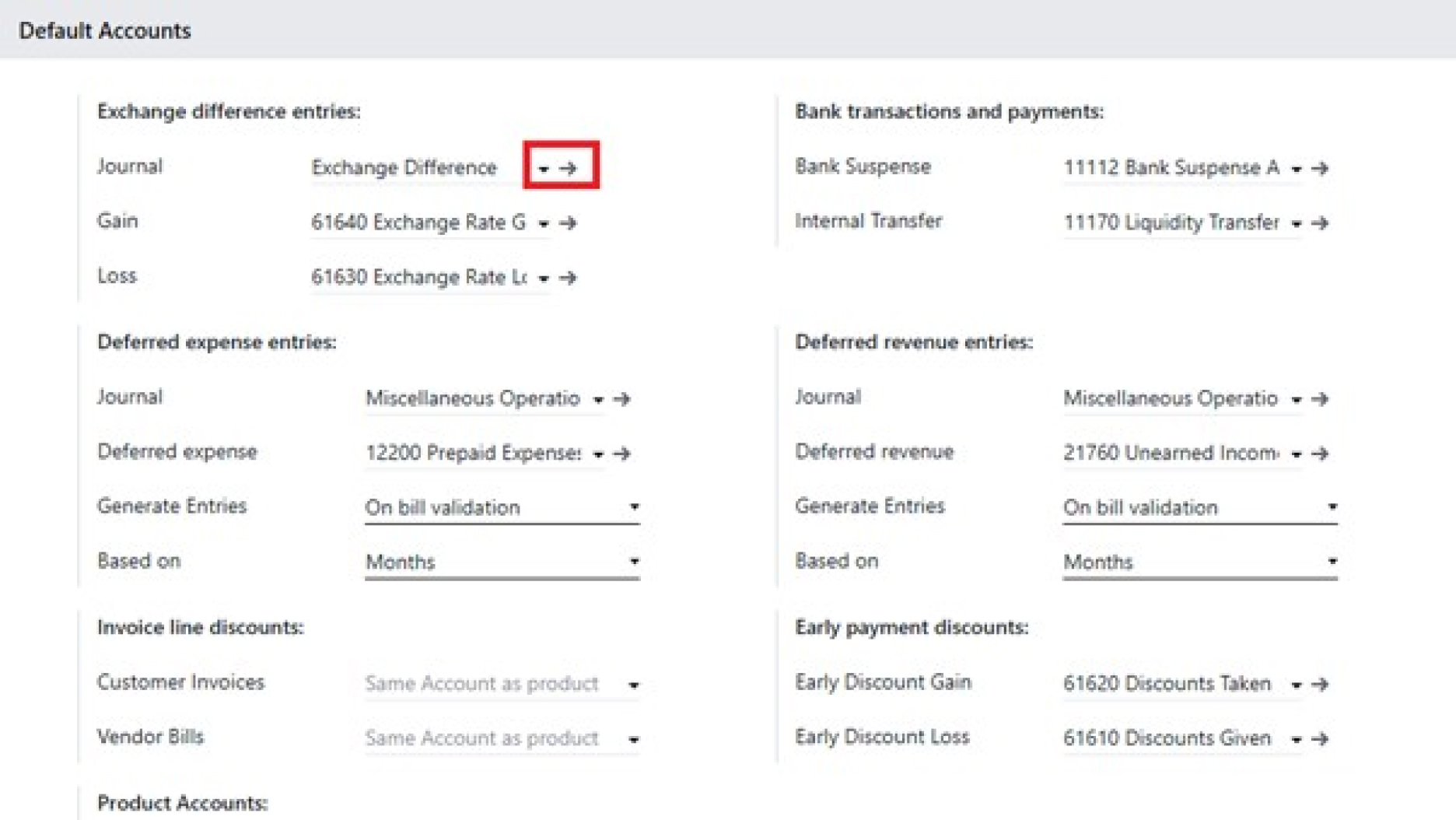 Default Accounts and Stock Valuation